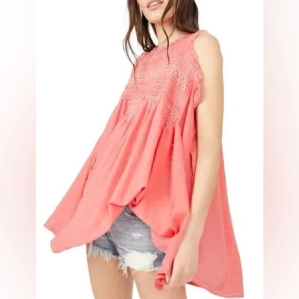 new FREE PEOPLE Sea Breeze REVERSIBLE  flowy tunic 196SN 267